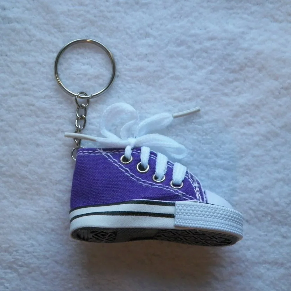 Sneaker Keychain Keyring Purple Mini Hi Top